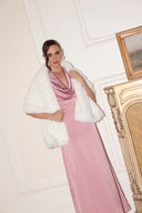 WHITE FUR WRAP