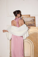 WHITE FUR WRAP